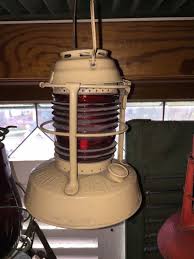Antique Railroad Deitz Night Watch Lantern Red Light Train ...