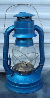 Vintage Dietz No. 8 Air Pilot Blue Kerosene Lantern w/ Clear ...