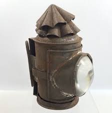 Antique Police Lantern Bullseye Lamp Tin Christmas Tree 6.5 ...