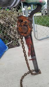 VINTAGE YALE & TOWNE 3/4 TON PUL-LIFT CHAIN HOIST COME ALONG ...