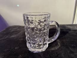 Mikasa Japan FROSTFIRE Clear Ripple Textured Glass 5" Tall Mug Stein | eBay