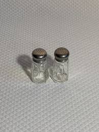 Vintage Diner Style Salt and Pepper Shakers in Pressed Glass ...