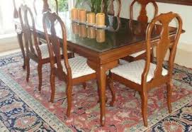 Queen Anne Style in Mahogany Dining Table with 6 chairs & China Cabinet | eBay