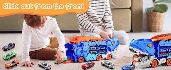 Dinosaur T-Rex Toy Truck, Foldable, Standing and Transforms ...