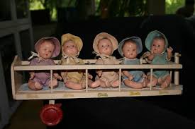 Antique Collector's Item Five Small Dolls Dionne Quintuplets ...