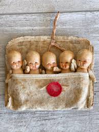 Vintage Dionne Quintuplets Bisque Dolls - Documented on Back ...