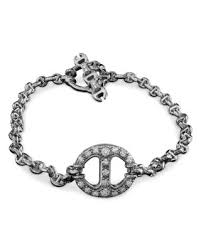 HOORSENBUHS 18K White Gold Open Link Diamond Large Link ...