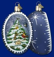 Christmas Tree Friends Glass Ornament