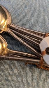 11 COIN SILVER Spoons GRECIAN GOLD WASH Pattern | eBay