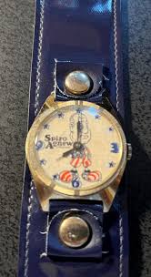 VINTAGE 1970'S SPIRO T AGNEW WINDUP WATCH -- Not Working | eBay
