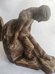 Antique Bookends Hard Working Men by Antheunis 1920s Laborer ...