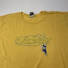 Vintage Disney Mickey Unlimited Embroidered T Shirt Yellow ...