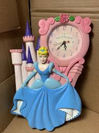 Vtg Disney Cinderella Wall Clock Castle Believe In Your ...