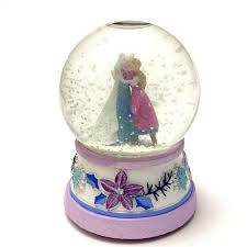 DISNEY Frozen Anna Elsa Let it Go Snow Globe Purple Base ...