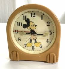 Us Time Corp Vntg Mickey Mouse Alarm Clock