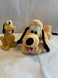 Disney Parks Pluto Plush And Pluto Figure | eBay