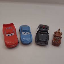 Lot of 4 Disney Cars Rubber PVC Cake Topper Figure Lightning ...