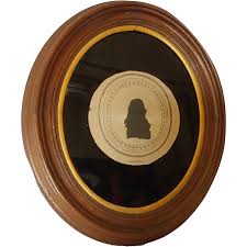 Antique 19thC Silhouette of Gentleman in Powdered Wig ...