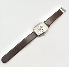 Disney Watch Mickey Mouse Steamboat Willie Since 1928 Brown Band NEW BATTERY | eBay