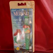 VINTAGE 1989 DISNEY THE LITTLE MERMAID ARIEL WATCH FLIP TOP COVER MIP | eBay