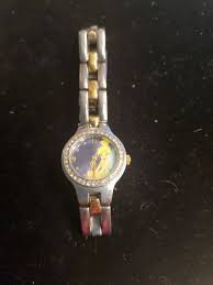 Disney Tinker Bell Silver & Gold Toned Bracelet Watch SII ...