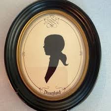 Vtg Disneyland Silhouette Souvenir Lady Portrait - Etsy
