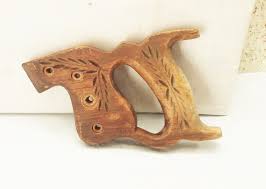 Vtg Antique Warranted superior hand saw wood handle 4 screw ...