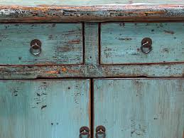 Vintage Distressed Teal Blue Green Carved Apron Console ...
