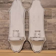 Wooden Distressed Wall Candle Holder - Etsy