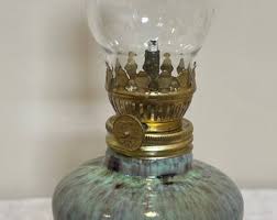 Miniature Oil Lamp | Choose From: Brown Drip Ware, Draped Glass Base, or Milk Glass W/orange Floral - Etsy