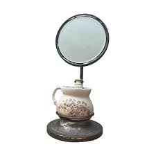 Late 19th Century Pairpoint Corp. Silverplate Shaving Mirror | Chairish