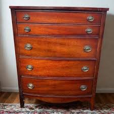 Vintage Hepplewhite Tall Boy Dresser: Solid Mahogany Dixie Dresser - Etsy