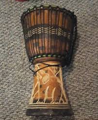 Handmade 18" Tall Deep Carved Djembe Drum , Elephant, Bird | eBay