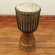 Artisan Crafted African Adinkra Theme Djembe Drum (20 Inch) - Sankofa Beat | NOVICA