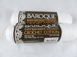 Lot of 2 DMC Baroque Crochet Cotton Thread Art 158 Blanc ...