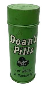 VINTAGE ~ DOAN'S PILLS Green Cylinder Metal Tin - Empty Tablet Container $15.02 - PicClick CA