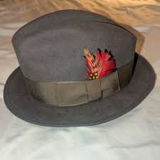 Stetson Vintage 1950s Dorfman Pacific Fedora Hat 7 1/8 Grayish Brown | Grailed