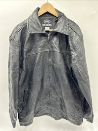 LeWorld Fine Leather Jacket Men's Size XL Black Distressed ...