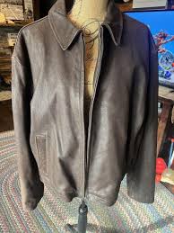 Vintage NWOT Men's Brown Leather Coat XL Mint Condition ...