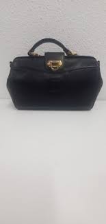 Vintage Hartmann Leather Black Purse Handbag Doctor Style ...