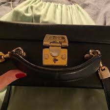 Vintage MARK CROSS box bag in large size, black!... | Depop