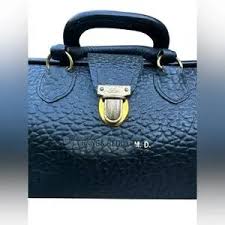 Vintage | Bags | Vintage Distressed Authentic Lilly Pebbled Leather Medical Bag Md Doctor Bag | Poshmark