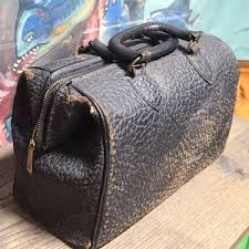 Wonderful Vintage Worn Black Doctors Bag Used Medical Bag Sachel or Briefcase Zipper Top Inner Pocket MD Leather - Etsy