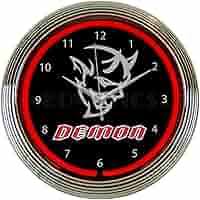 Dodge SRT Demon Red Neon Clock : Amazon.ca: Home