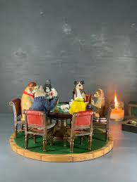 Dogs Playing Poker Figurine Statue, Famous Cassius Marcellus ...