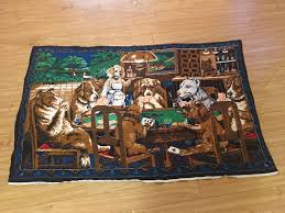 Vintage Dogs Gambling Playing Poker Tapestry Wall Hanging Rug - Etsy
