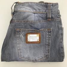 Vintage grey dolce + gabbana jeans! Distressed back... | Depop