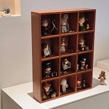 Amazon.com: Vintage Style 12 Grid Handmade Display Cabinet, Solid Wood Display Stand, DIY Landscape Collection Box, Small Ornaments Display, Decorative Window Display : Toys & Games