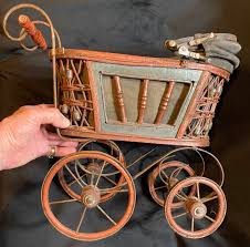 Antique 1920s Wicker / Rattan Baby Doll Buggy - Etsy