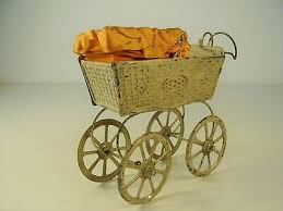 Antiker Blech Puppenstuben Kinderwagen um 1900 | eBay